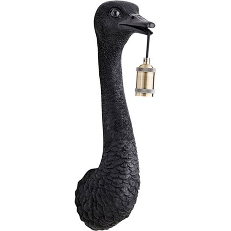 Light & Living - wandleuchte - Ostrich - schwarz - kunststoff -