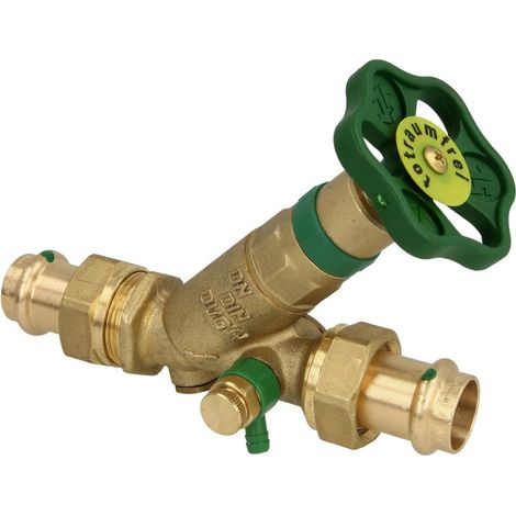 Robinet KFR DN15 avec purge 18 mm raccord à sertir contour V