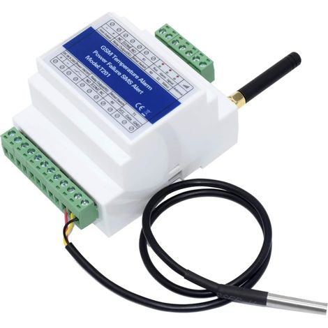 Contrôleur d'accès de commutateur de Relais à Distance GSM T201 Alarme de température GSM 2G / 3G / 4G de l'état de l'mentation Panne de Courant Alarme SMS 2 Capteur de température de (1/5)