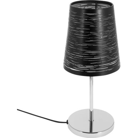 Lámpara de sobremesa FIA 1xE14 14d Negro/Cromo