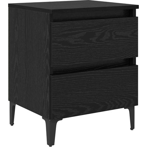 Maison Exclusive - Nachttisch Schwarz Eichen-Optik 40 x 35 x 50 c