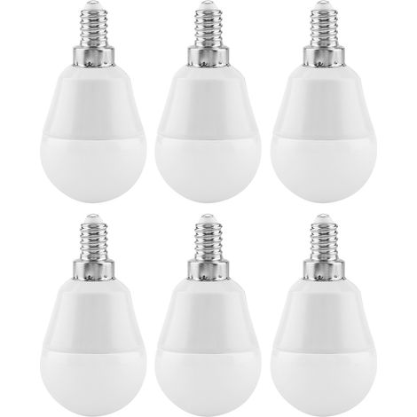 Lot 6 ampoules E12 5W – LED – salle bain / vanité / miroir – lumière jour – AC85-265V – chambre