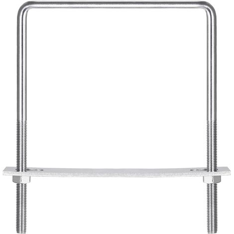 sourcing map Carré U-Boulons, 3 Ensembles 162mm(6.38") Interne Largeur 210mm Longueur M10 304 Inox Acier U Pince boulon avec Écrous et Plates, pour Bateau Remorque (1/5)