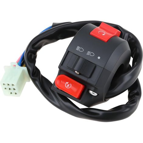 Interrupteur de Démarrage Et de Feu Stop à 8 Fils pour Quad 50 à 110 Cm³ Compatible avec Les Modèles Et Les Guidons de 7/8" (1/5)