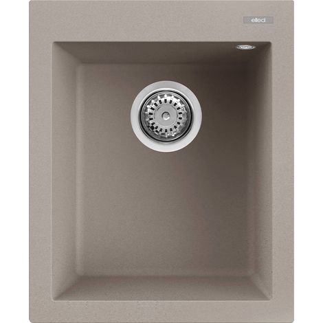 Lavello Elleci Incasso 1 vasca 41x50 Quadra 100 Granitek Grigio Tortora LGQ10043 (1/6)