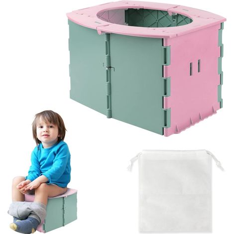Pot Pliable Enfant - 1 Unité - Silicone - Toilette Portatile Voyage - Auto Train Plage - 325g (1/5)