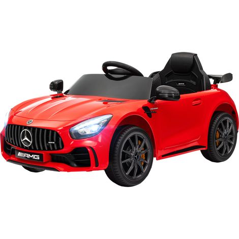 Voiture électrique enfant Mercedes rouge télécommande 3-5 km/h lumières musique