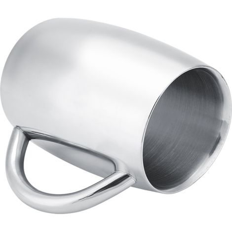 tasse à café, bière ou thé à double paroi en acier inoxydable avec poignée, accessoire de cuisine (2) (1/5)