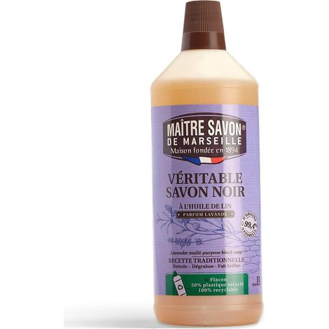 Savon Noir Liquide lavande - 1l. Nettoie et dégraisse toutes les surfaces (1/3)