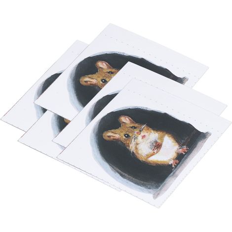 Lot de 20 stickers muraux réalistes et mignons en forme de trou de souris, pour plinthes, meubles, cuisine et décoration intérieure (Type 1) (1/5)