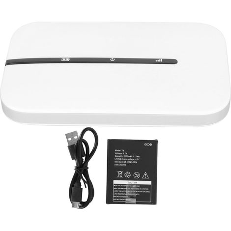 Routeur 4G WiFi Portable 150Mbps, Slot Carte SIM, 10 Appareils Connectés, 2100mAh, Modem USB pour Bureau, Voyage, Maison (1/5)