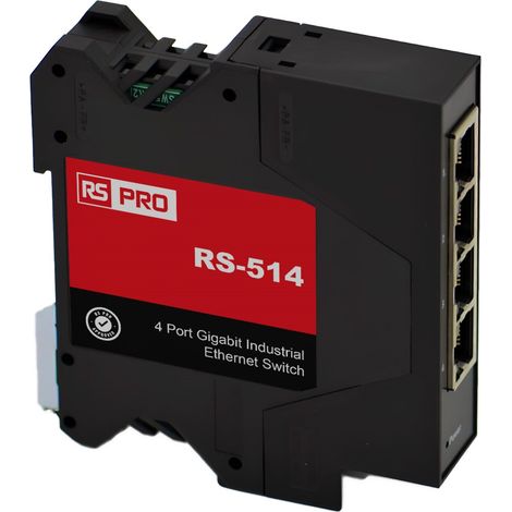 Commutateur Ethernet industriel RS PRO, 4 ports ( Prix pour 1 )