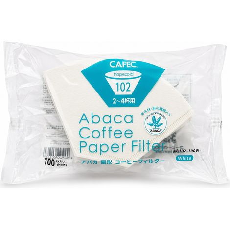 Filtro trapezoidal para café. Abaca 102, para tazas de 3 a 5 pulgadas, 100 unidades. AB-102/100W (1/3)