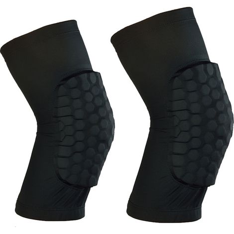 Genouillère with Thick Eponge pour Volley Basket Football, Genouillères de basket-ball courtes en nid d'abeille,XL (1/5)
