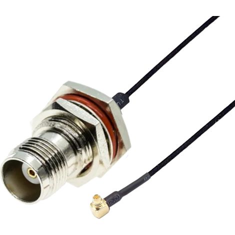 Cavo di collegamento MMCX con connettore RA/TNC, diametro 1,37 mm, lunghezza 10 cm.