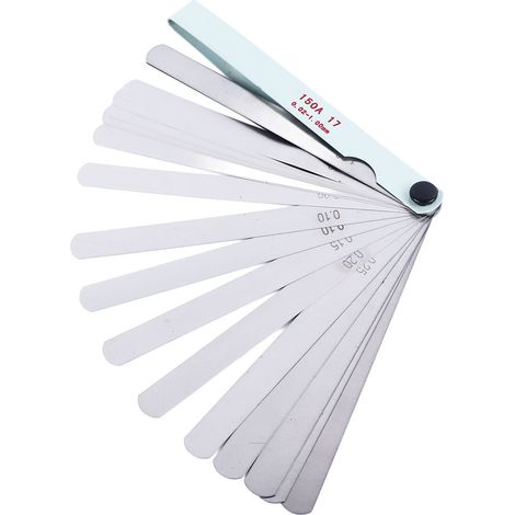 Jauge d'épaisseur métrique acier inoxydable haute précision 0.02 à 1.0mm 17 lames (1/5)