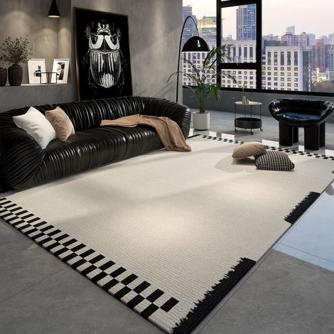 Tapis moquette épais à mémoire basse 200 x 250 cm pour salon, antidérapant, doux et confortable, déco intérieur moderne (1/5)