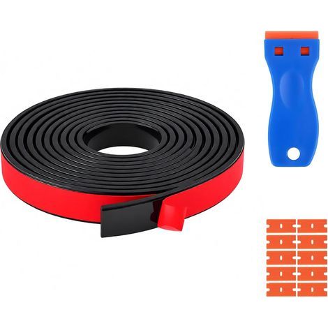 1 Bande De Caoutchouc Adhésive, 25mm x 3mm x 4,5m, Matériau EPDM Noir, Pour Joint Etanchéité (1/5)