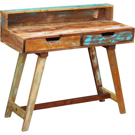 vidaXL Bureau Bois de récupération massif (1/5)