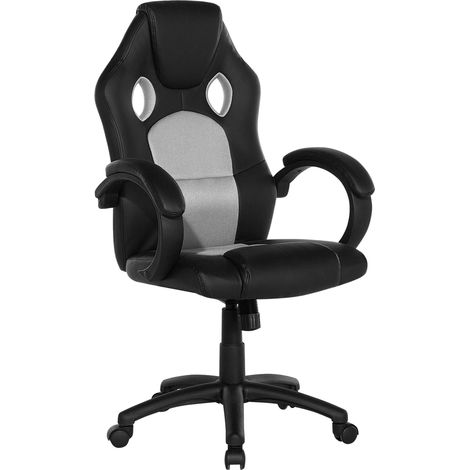 Bürostuhl FIGHTER Kunstleder Hellgrau