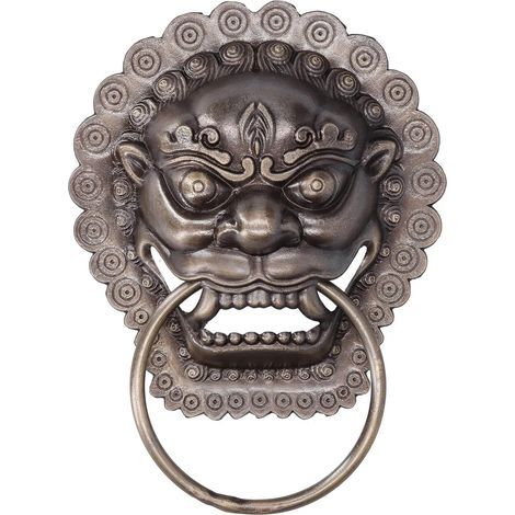 Antique Chinese Knocker Animal Handle Cover Parts Patio Style Door (1/5)