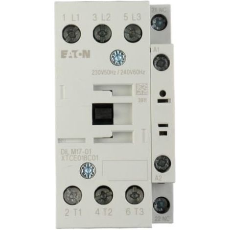 Contactor de potencia 17A 3P 230V CA 0Z 1R DILM17-01 (230V50HZ, 240V60HZ) 277036