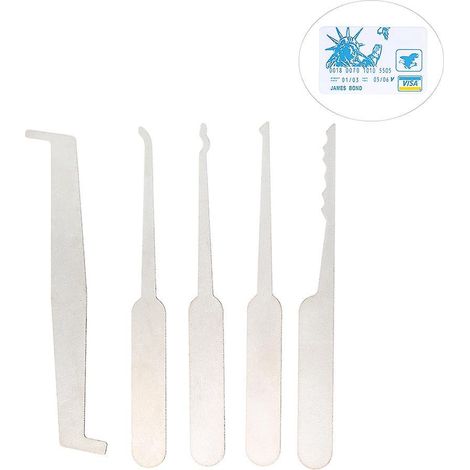 5-teiliges Schlossknacker-Set, Übungswerkzeug für Schlosser, Schlossknacker-Set für Anfänger, Profis und Kinder