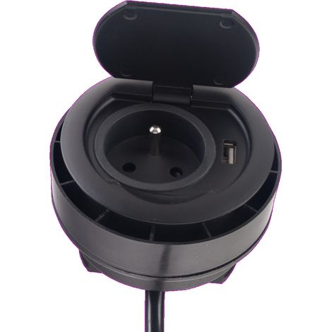 Bloc prise avec USB affleurant Ring à clapet 024N Msa France
