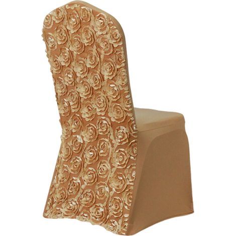 Housse de chaise en élasthanne Rose, housse de chaise-Jaune (1/5)