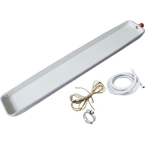 1 Bac Récupération Condensat, Acier Inoxydable, Avec Tuyau Et Fixations, Pour Climatiseur Intérieur Et Extérieur (1/5)