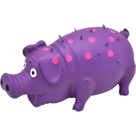 Cochonnet couineur pour chiens, 1 cochonnet qui grogne, adapté aux chiens de petite, moyenne et grande taille, en caoutchouc résistant, pour chiens et chiots, jouet interactif et amusant en latex - Vi