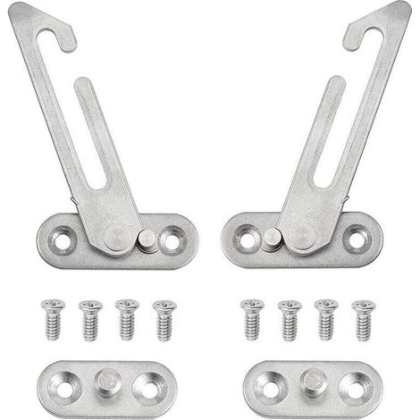 Lot de 2 entrebâilleurs de fenêtre en UPVC, en acier inoxydable 304, verrous de sécurité pour enfants avec vis pour fenêtre gauche et droite (1/4)