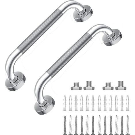 30 cm langer, rutschfester Haltegriff aus Edelstahl zur Wandmontage für das Badezimmer – Sicherheits-Balance-Griff fürs Badezimmer