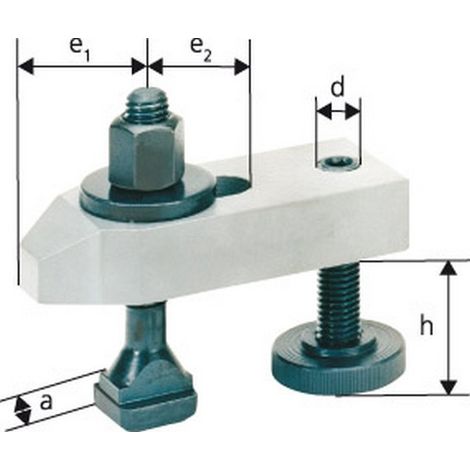 Smussato Flangiato Vite Larghezza Supporto Regolabile. : Scanalatura: 18 Mm, Vite T-Scanalatura M16 X 18 X 125 Mm Di Larghezza. Feritoia 18 Mm, H: 13-46 Mm