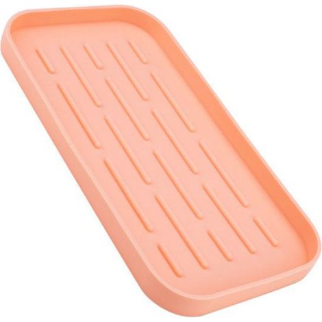 Tapis De Séchage Vaisselle - En Silicone - Convexe Avec Bords Relevés - Pour Cuisine Et Salle De Bain - 1 Pièce (1/5)