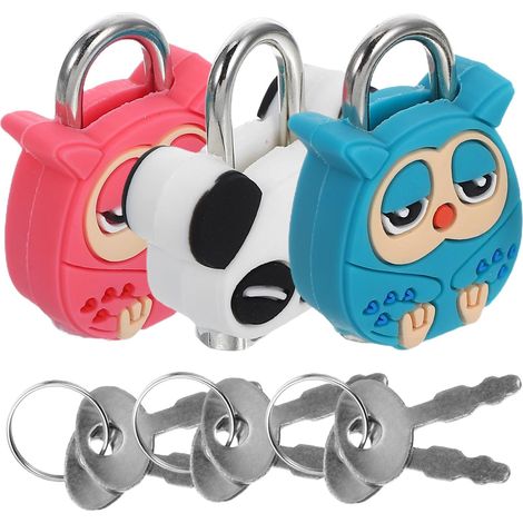 cadenas en m tal avec cl motif dessin anim panda hibou vert