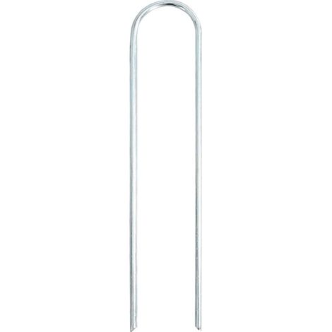 vidaXL Ground Pegs U Shape 25 pcs 20x3,5 cm Galvanised steel (1/3)