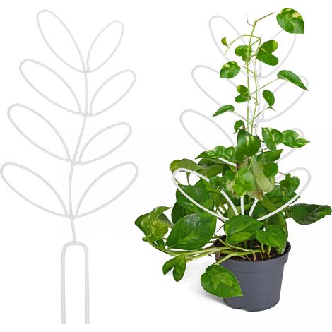Original Mano Innovia Blatt-Pflanzenstützgitter [Eisen] 31,5 cm Schwarz/Weiß/Grün/Gold 1 Stück – Vertikale Wand- und Gartenstütze (1/5)