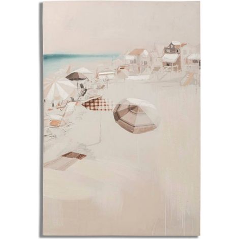 Stampa su tela spiaggia con telaio in legno per decorazioni ambienti (1/5)