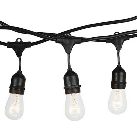 Guirlande Guinguette 5 mètres Pour 10 Ampoules LED E27 IP54 Noir V-TAC VT-7135 (1/5)