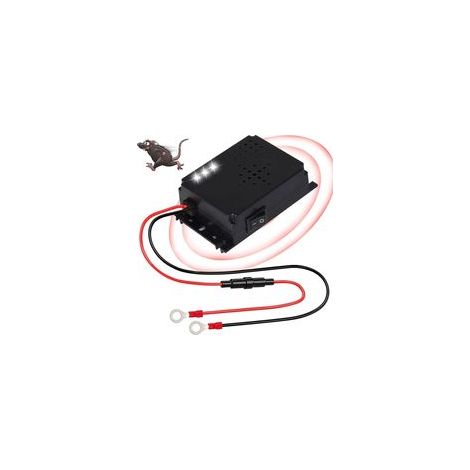 Répulsif Anti Martre avec Ultrasons et Lumière Dispositif de Protection 12V pour Voiture Prévenez les Dégâts sur Moteur de Voiture