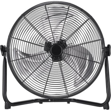 FABRILAMP Ventilatore industriale Midas 120w Nero/cromo 55d 3 Velocità, regolabile 59x62x22 Cm