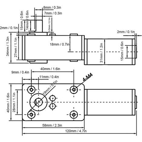 Moteur à engrenage à vis sans fin 31mm, réducteur de vitesse à aimant permanent pour moteurs DC sans balais 5840GW (1/5)