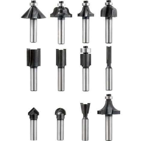kwb 757290 Frässet       Schaftdurchmesser 8 mm 12teilig