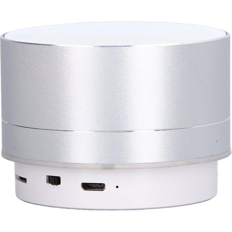 Qcwwy Haut-Parleur Stéréo Bluetooth Portable, Mini Haut-Parleur sans Fil Portable avec Lumière LED, Caisson de Basses, Chargement USB, adapté pour la Cuisine, Le Bureau, la Chambre à (1/5)