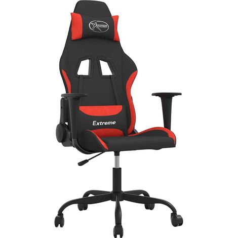 Maison Exclusive - Sedia da Gaming Rosso e Nero in Tessuto (1/5)
