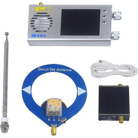 Récepteur radio TEF6686 toutes bandes FM/MW/ondes courtes HF/LW, radio portable avec antenne torique et amplificateur, couleur argent. (1/5)