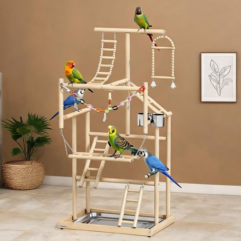 Cage pour oiseaux en kiefernholz Edelstahl 48 x 38 x 95 cm (1/5)