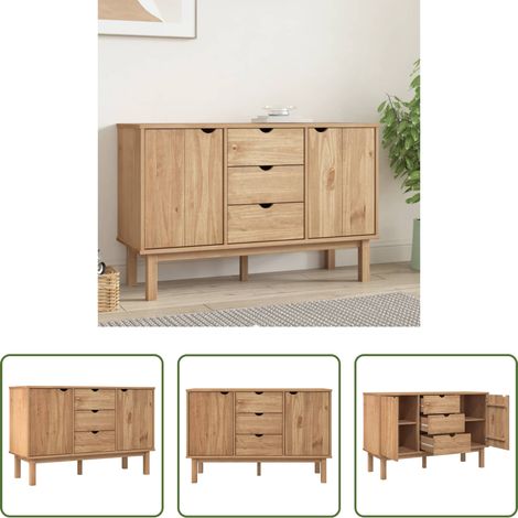 Buffet scandinave - Buffet OTTA 113,5x43x73 cm Bois massif de pin (1/5)