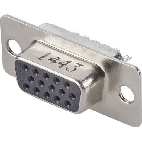 Connecteur D-Sub - 15 Broches - Fiche Femelle - Pour Câblage Électronique Industriel - 1 Pièce